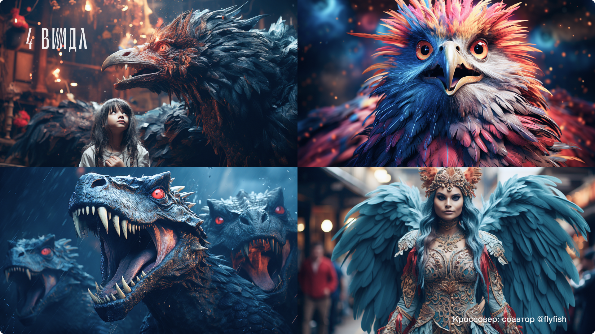 Четыре вида существ